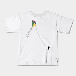 Kid Flying Kite - Children's Outdoor Play Kids T-Shirt